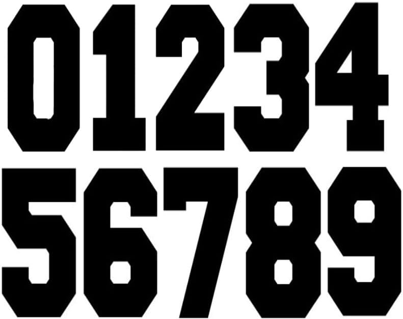 Chalkallaboutit Sports Helmet Numbers 2" Tall by 1" Wide by ® Baseball, Softball, Hockey, Football and Lacrosse - Image 3